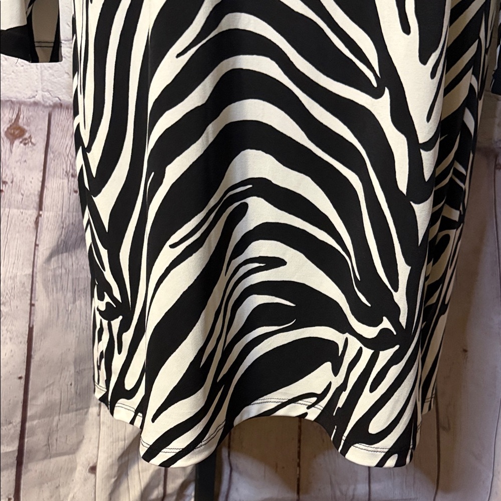 MICHAEL Michael Kors Black and White Zebra Print Mini Dress - Picture 3 of 14